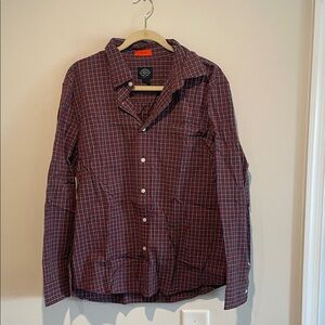 St. John's Bay Red and Blue Checkered Button Down Shirt